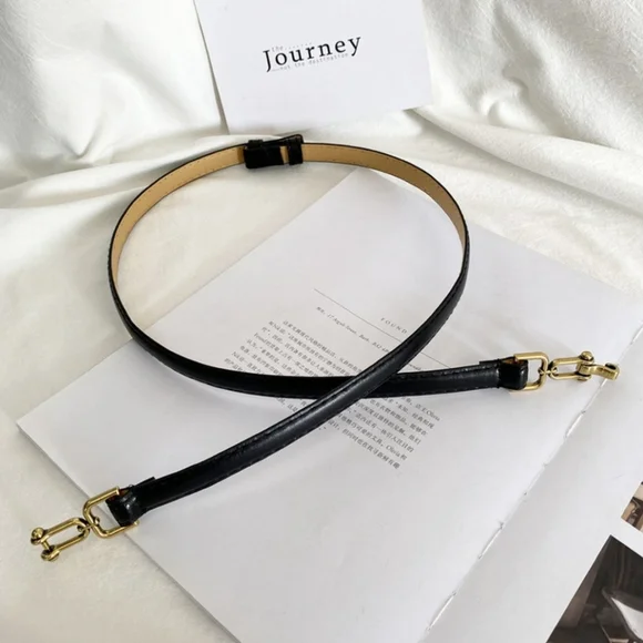 #751 🛑24 Elegant Waist-Hugging Vintage Matte Thin Belt - Picture 3 of 4